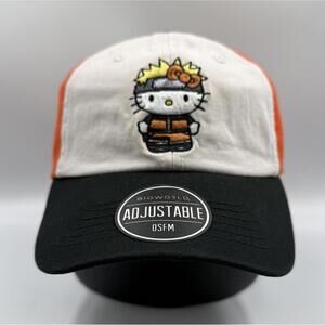 Hello Kitty x Naruto Shippuden Bioworld Trucker Hat Cap OSFM Adjustable Anime